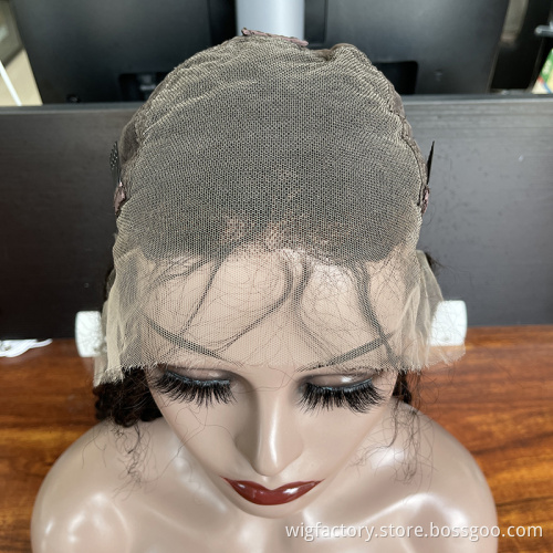 Wholesale perruque lace wigs virgin human hair,  lace front human hair virgin wigs, deep wave HD 13x6 lace front human hair wigs